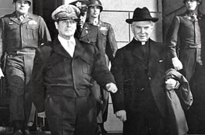 Edmond Walsh SJ and Mcarthur in Japan